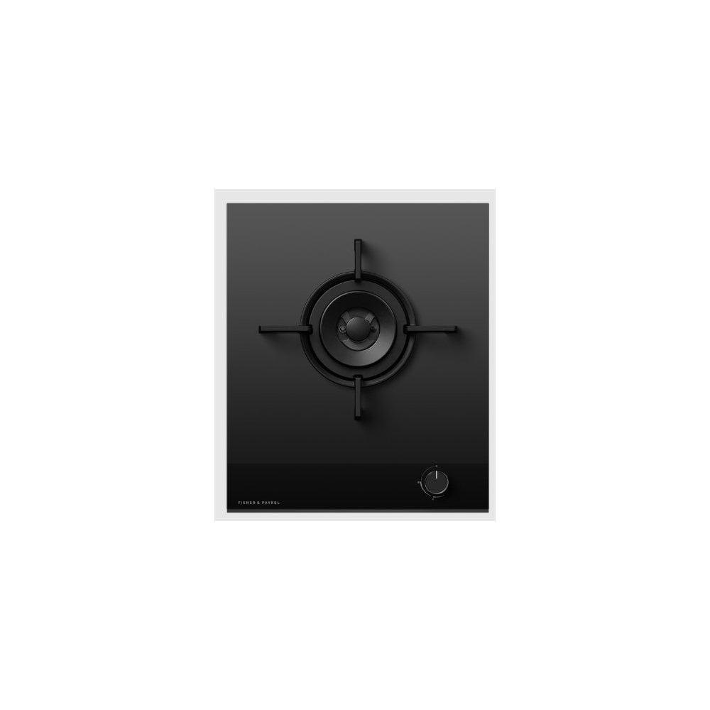 Fisher & Paykel CG451DNGGB4 :  1 Burner Gas Hob :(W 45cm) Black Glass:  Series 9