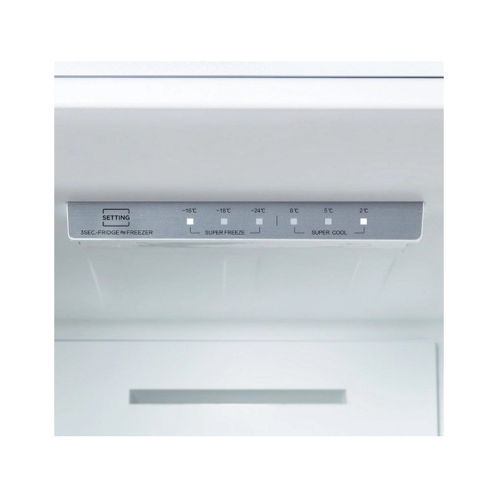 Midea MDRB379FGD30 54.7cm 60/40 Total No Frost Fridge Freezer - Black :