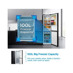 Midea MDRB379FGD30 54.7cm 60/40 Total No Frost Fridge Freezer - Black :