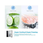 Midea MDRB379FGD30 54.7cm 60/40 Total No Frost Fridge Freezer - Black :