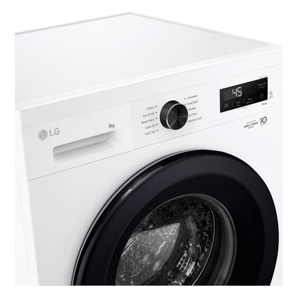 LG F4X1009NWK 9kg 1400 Spin Washing Machine - White: