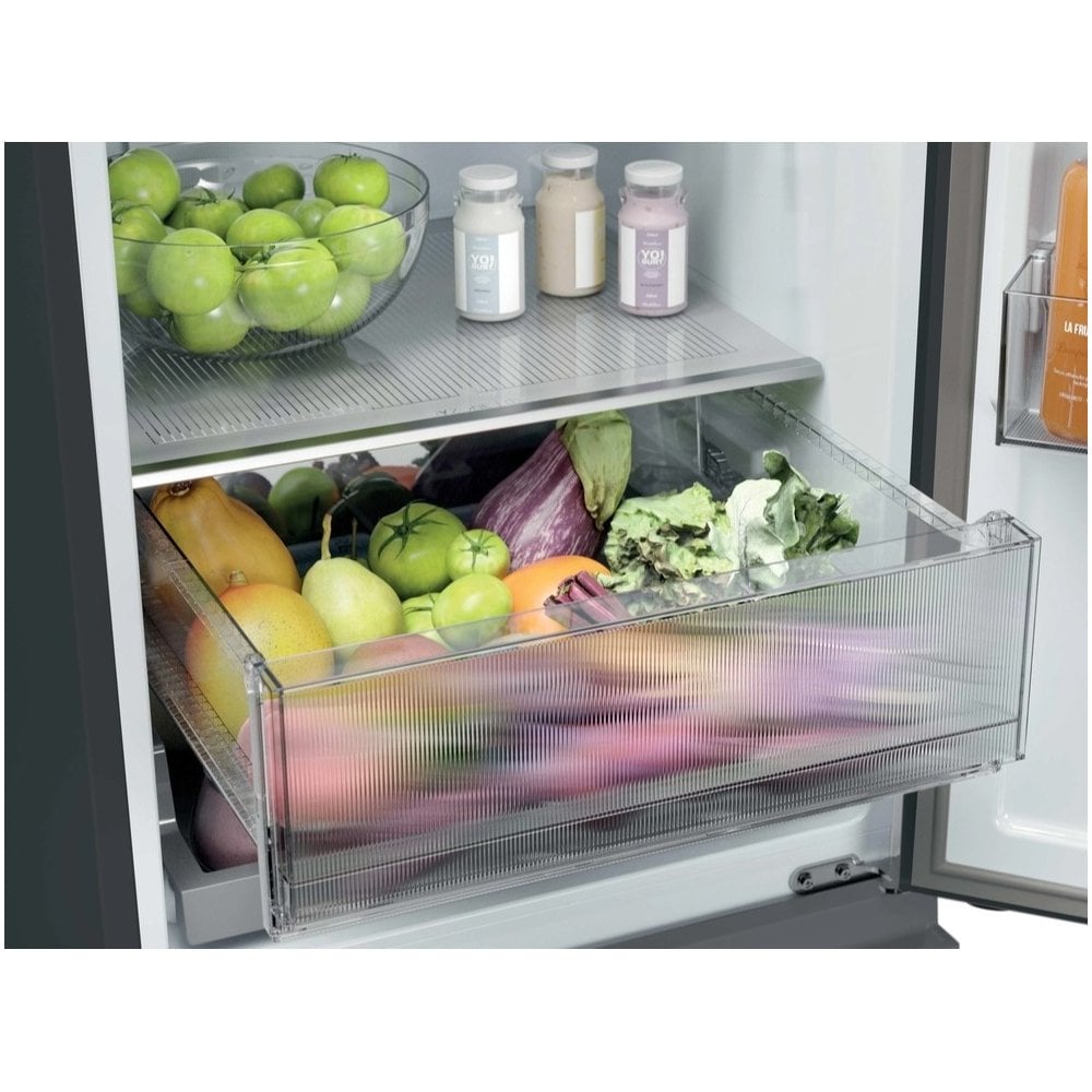 Haier HTR3518ENMTK 60/40 Fridge Freezer - Black : H 185cm :