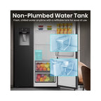 Hisense RS5P528STBE American Fridge Freezer :Frost Free :  Non Plumbed :Black:  H 178.6cm : Due 23rd SEPTEMBER