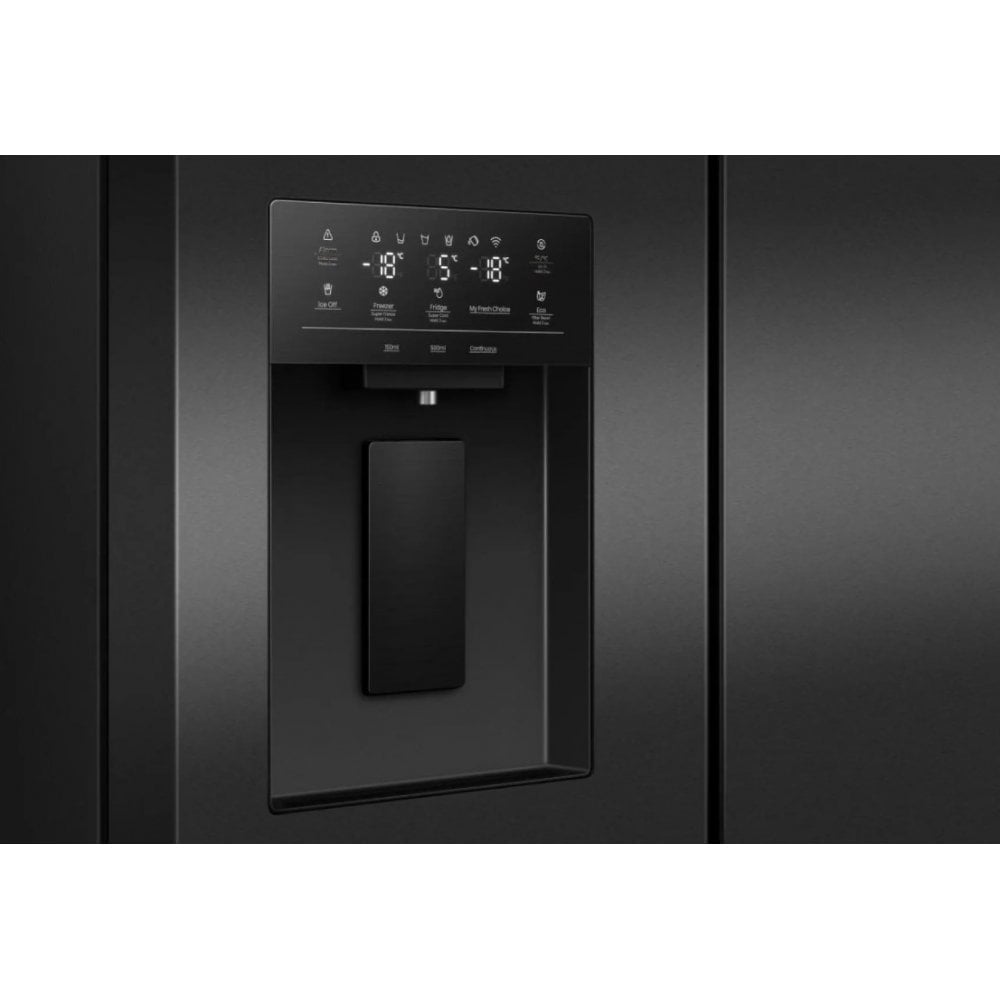 Hisense RQ5P470SYFD  American Fridge Freezer : Frost Free :  Black : H 178.5cm. W 79.4cm : Non Plumbed