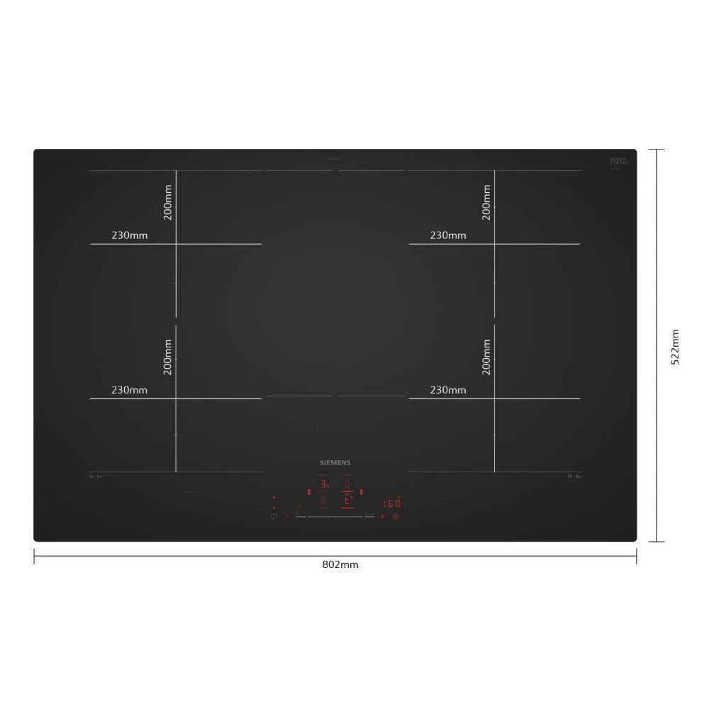 Siemens EX81AHYC1E Built In Induction Hob : IQ700 : W 80cm