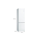 Bosch KGN392WEBG Frost Free Fridge Freezer : H 203cm : Series 4
