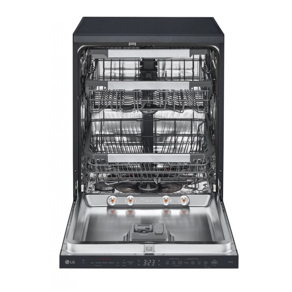 LG  DF587HMS  Dishwasher - Matte Black - 14 Place Settings : True Steam ,Quad Wash