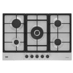 Beko HIAW75225SXE Gas Hob with Front Knob Controls - Stainless Steel : W 75cm :