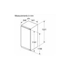 Neff KI1412FE1G Built-in fridge, 122.1 x 54.1 cm, Fixed  Hinge : N50