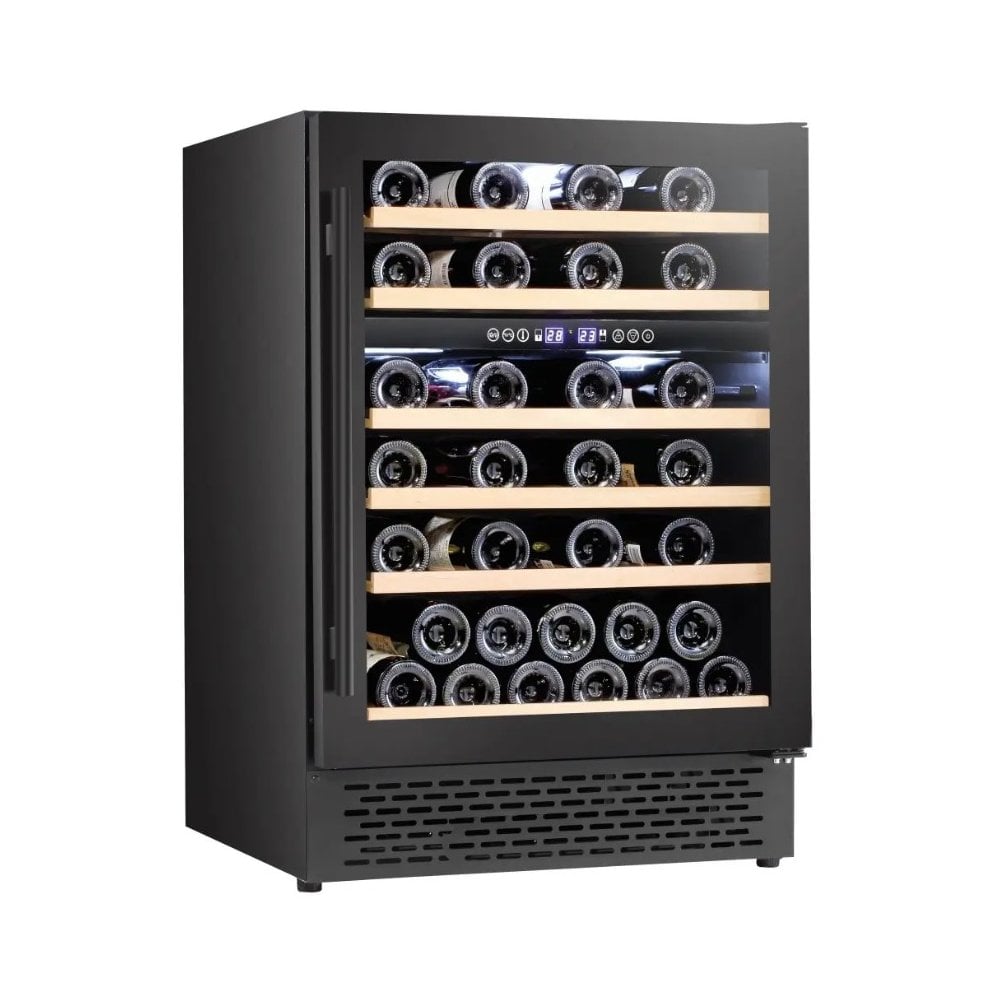 Cata UBBKWC60F Wine Cooler : Dual Zone: Black Glass : W 60cm