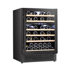 Cata UBBKWC60F Wine Cooler : Dual Zone: Black Glass : W 60cm