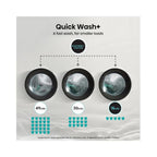 Hisense WF3S1043BB3 10.5kg 1400 Spin Steam Washing Machine - Black :