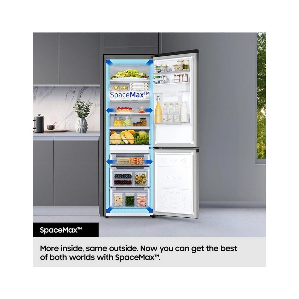 Samsung BRB70F26DES0EU 54cm 60/40 Integrated Frost Free Fridge Freezer - White : Sliding Hinge