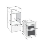 Hotpoint DIH10DIX 59.4cm Built In Electric Double Oven - Silver
