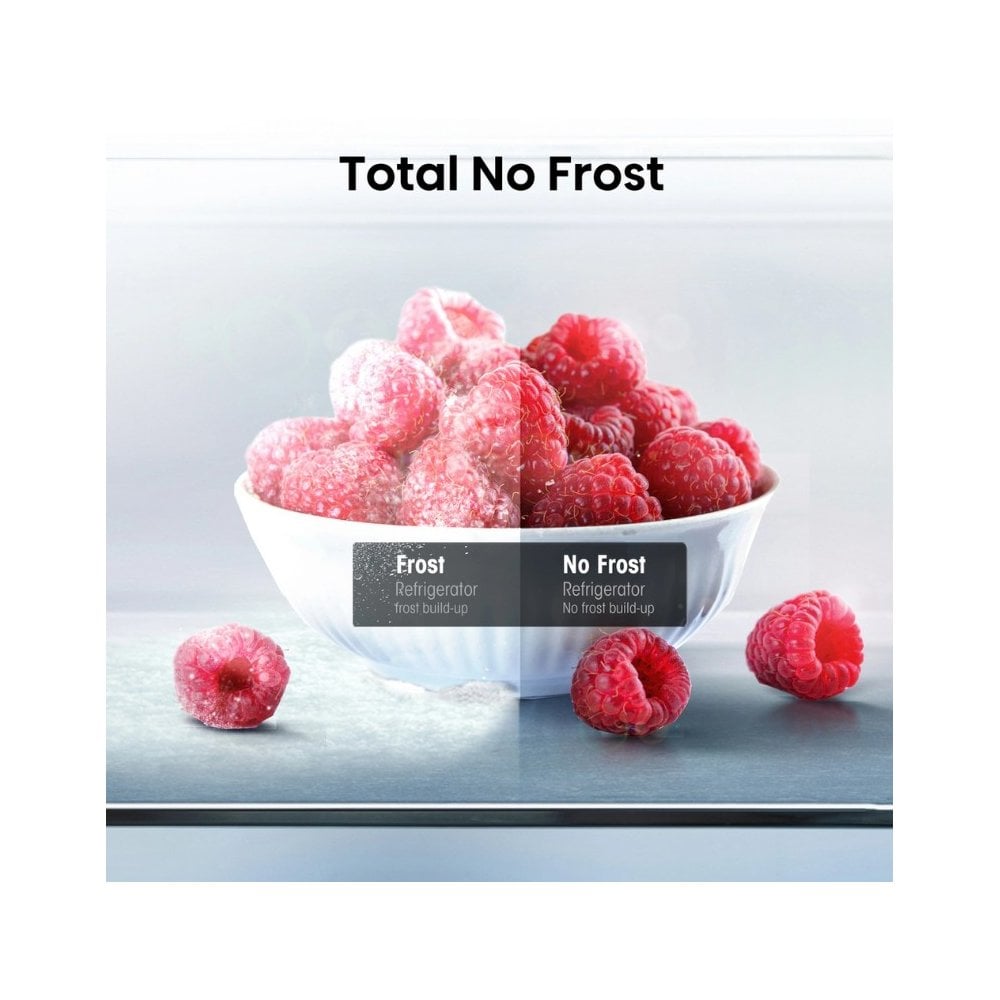 Hisense RB395N4BCE 60/40 Total No Frost Fridge Freezer - Stainless Steel : H 186cm