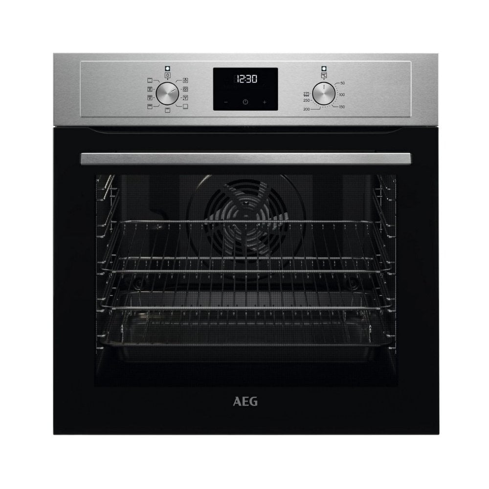 AEG BEX33501EM 59.4cm Built In Electric Single Oven - Stainless Steel : 3000 SurroundCook