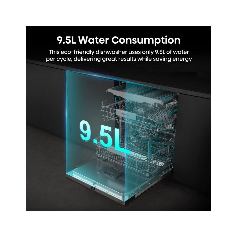 Hisense HV16AUK Full-Size Fully Integrated Dishwasher - 16 Place Settings :