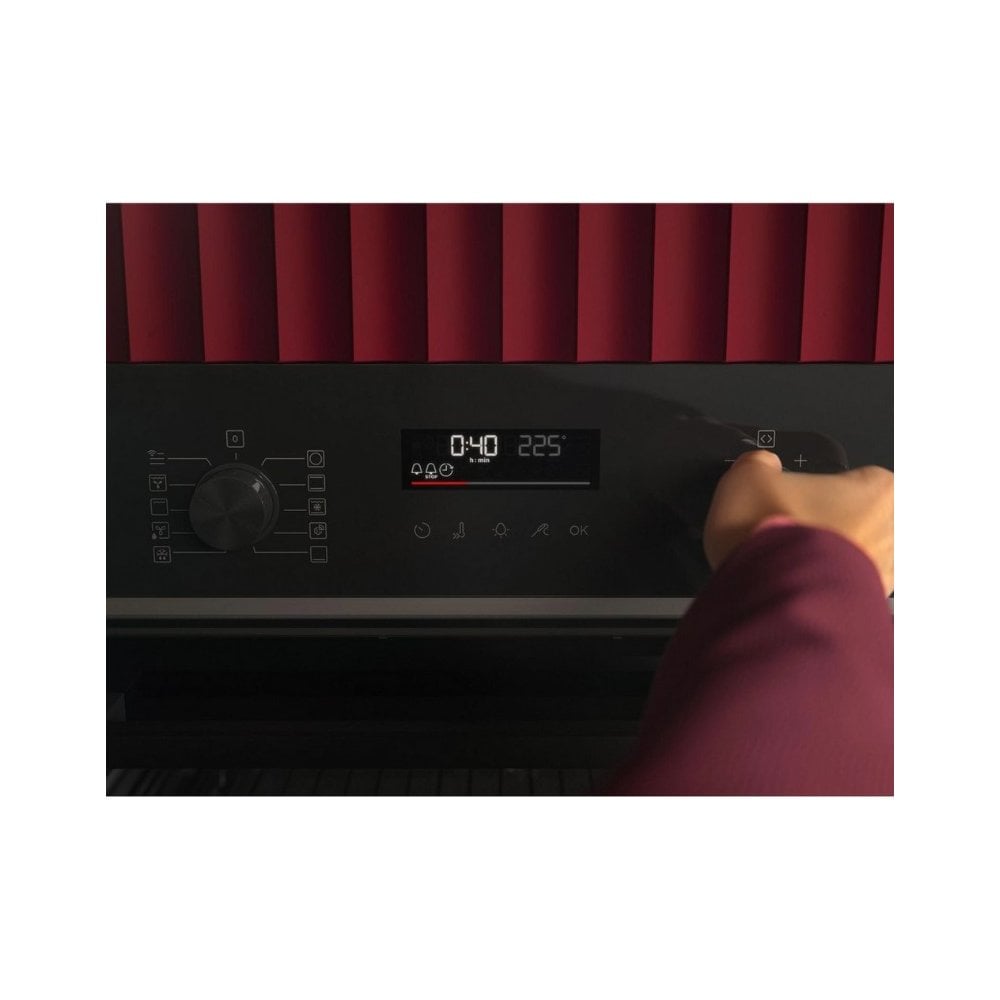 AEG OU5PB40XK 59.6cm Built In Electric Single Oven - Black : 5000 SurroundCook : Pyrolytic Cleaning