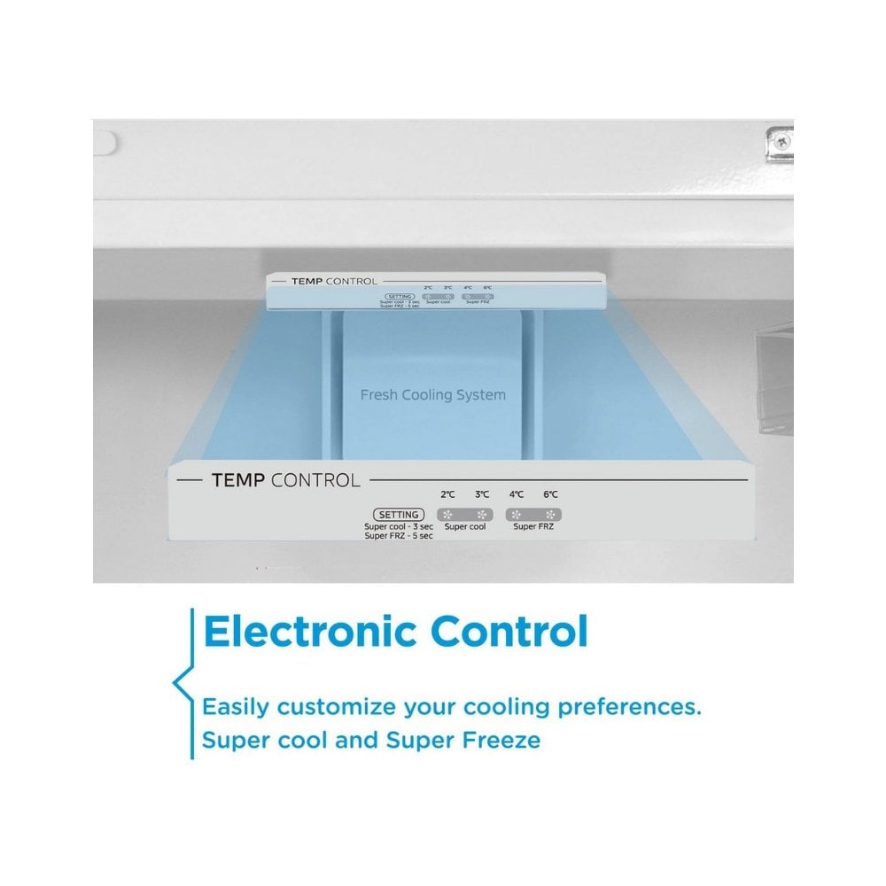 Midea MDRE379FGE01D 54cm 70/30 Built In Fridge Freezer - White : H 178.5cm : Sliding Hinge