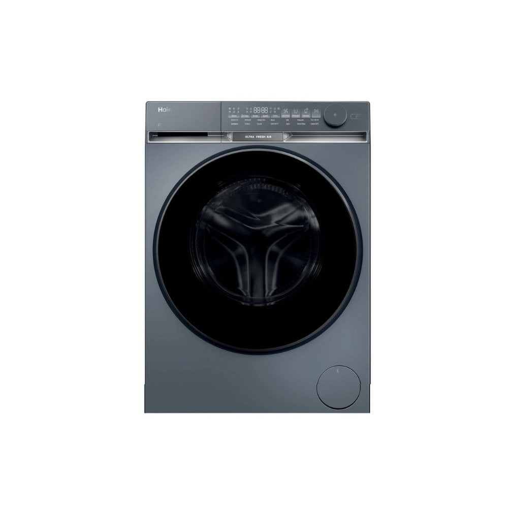 Haier HW100-B14387GUUK 10kg, 1400 Spin Washing Machine - Graphite