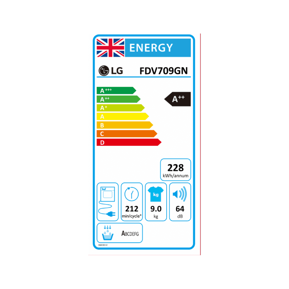 LG Series 4 ThinQ FDV709GN 9 kg Heat Pump Tumble Dryer - Slate Grey :