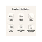 LG GBBSJ10EEP 60/40 Total No Frost Fridge Freezer - Essence Black Steel :
