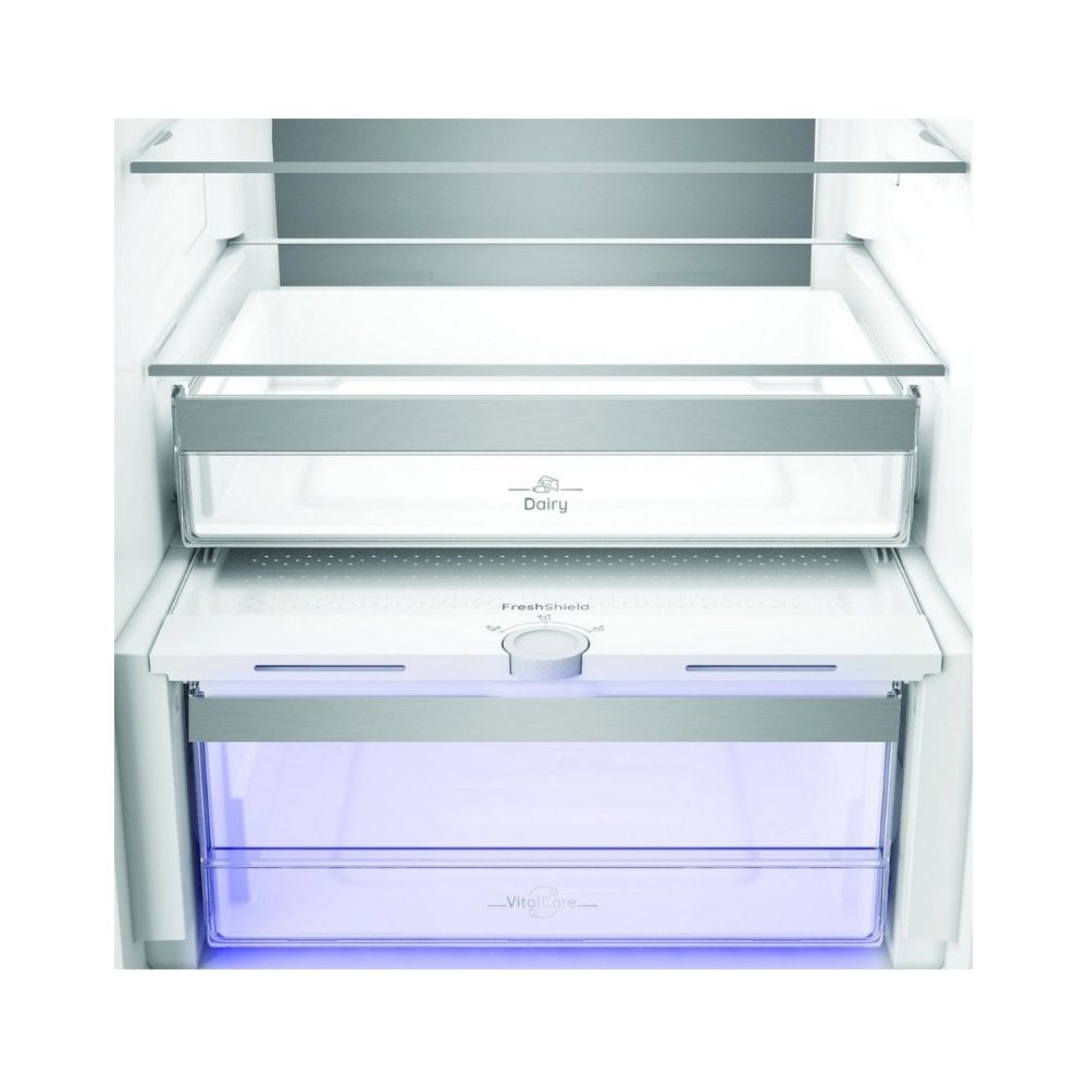 Hotpoint HPK26413XR6UKE  70/30 Frost Free Fridge Freezer - Black Steel : H 203.5cm
