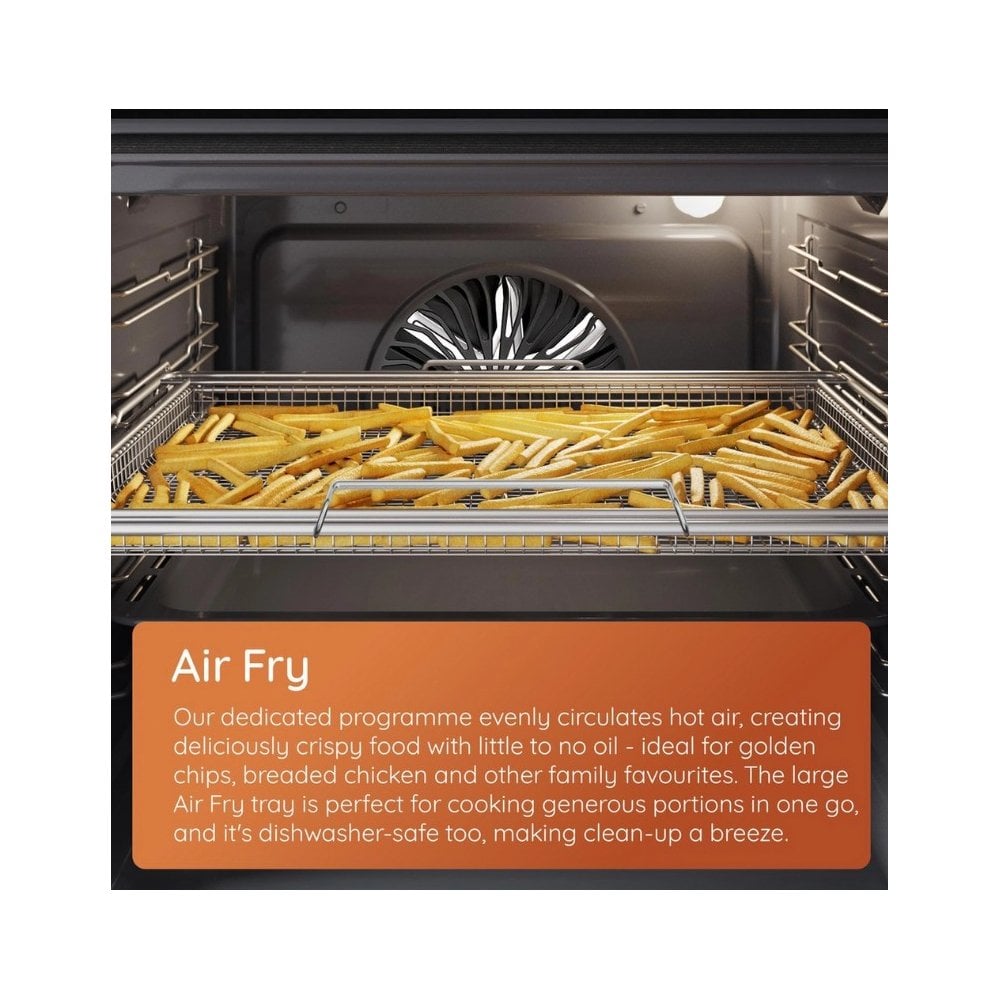 Hotpoint HDE6VDCASB1 Double Oven Electric Cooker with Ceramic Hob : Black : W 60cm : AirFry
