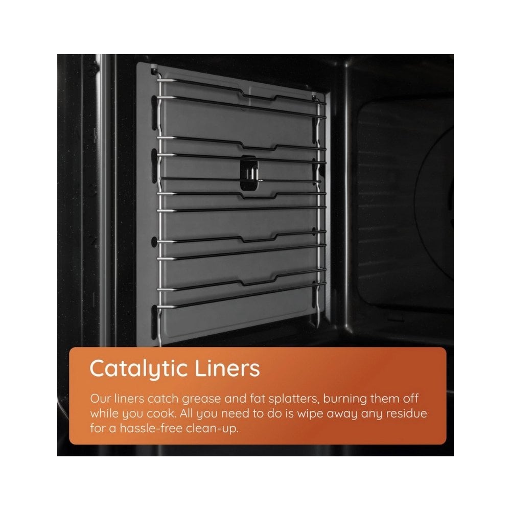 Hotpoint HDE6VDCASB1 Double Oven Electric Cooker with Ceramic Hob : Black : W 60cm : AirFry