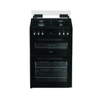 Hotpoint HDG6GDCB1  Double Oven Gas Cooker with Gas Hob - Black : W60cm