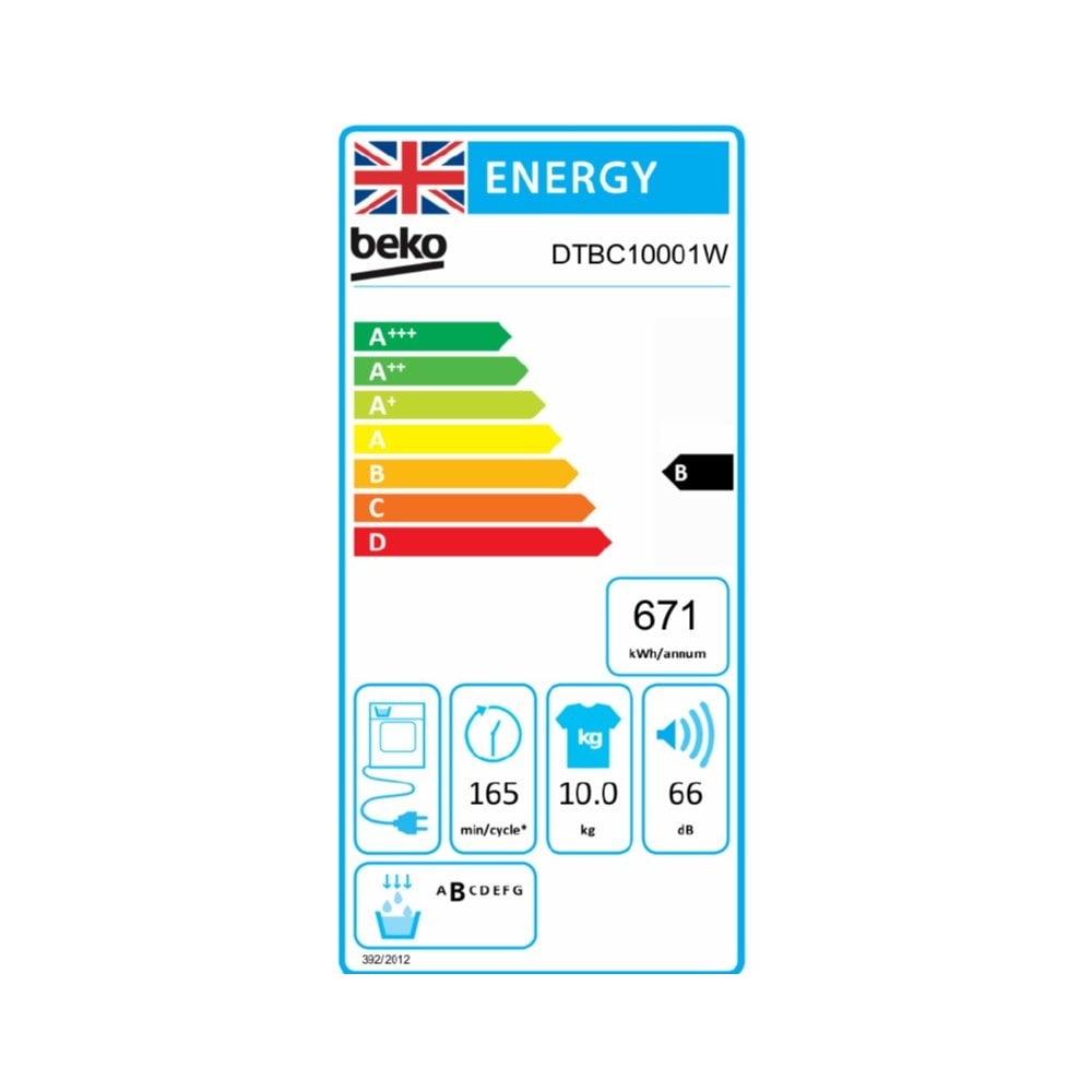 Beko DTBC10001W 10kg Condenser Tumble Dryer with Sensor Programmes - White: Due 2nd OCTOBER