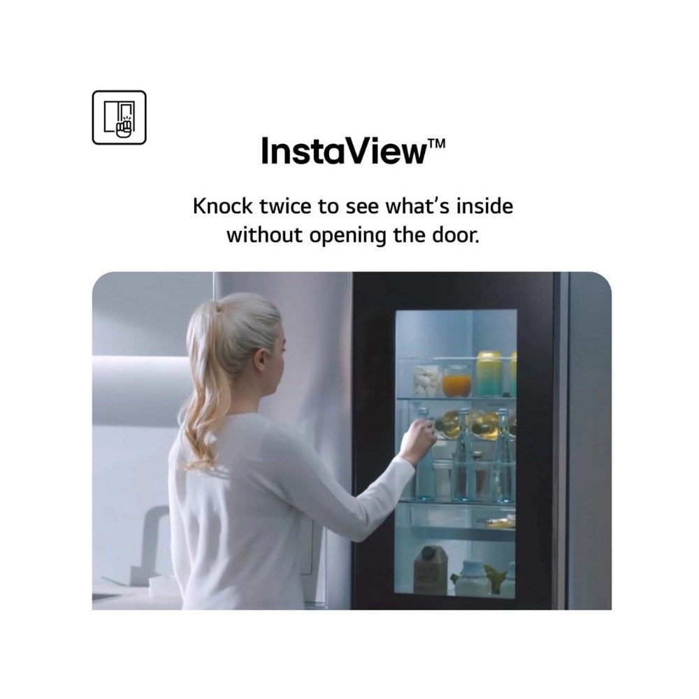 LG GSXE81PYBE 628L InstaView American Style Fridge Freezer - Silver : H 179cm : Non Plumbed: Due  OCTOBER