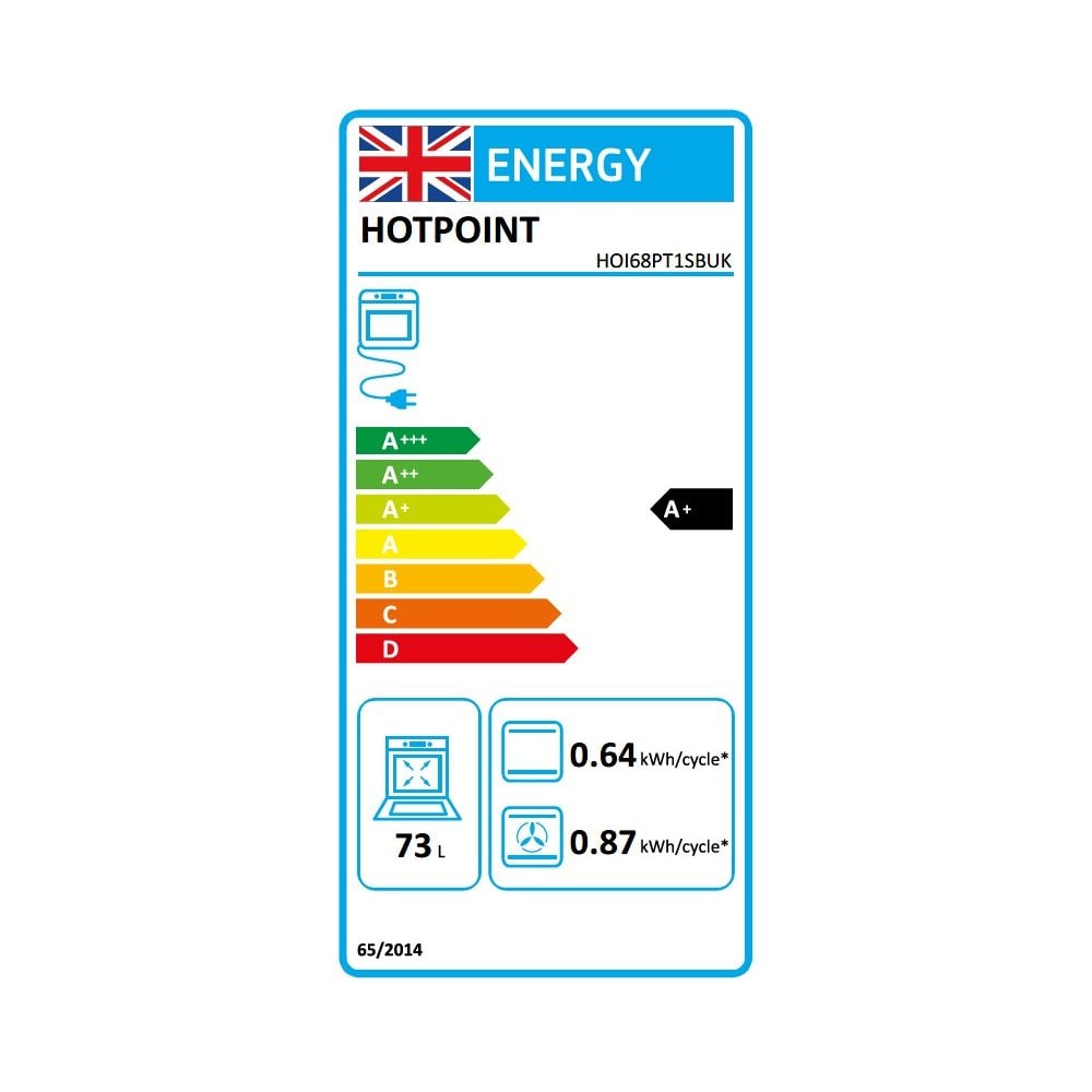 Hotpoint HOI68PT1SBUK Built-In Single Pyrolytic Oven with Active Multiflow and Air Fry : Plug & Play