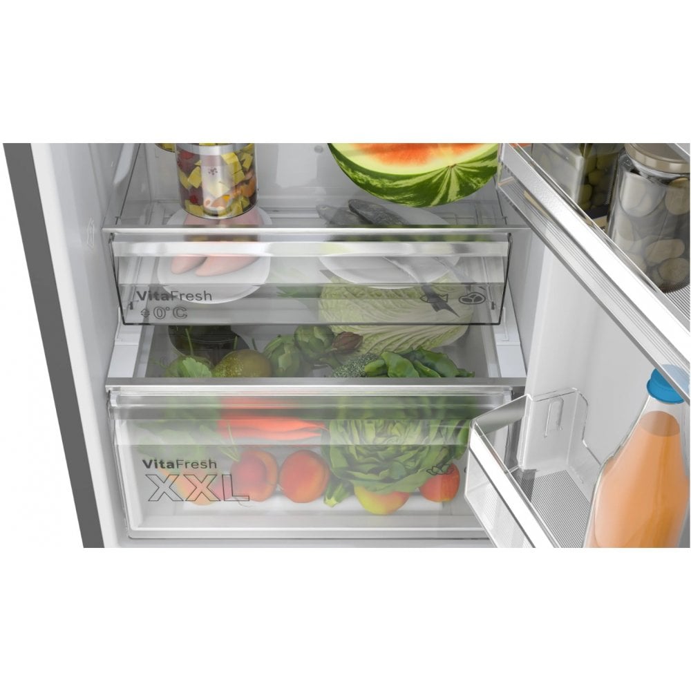 Bosch KGN39OCAFG Frost Free fridge-freezer :Cast Iron, Green Collection, Series 4 : H 203cm :