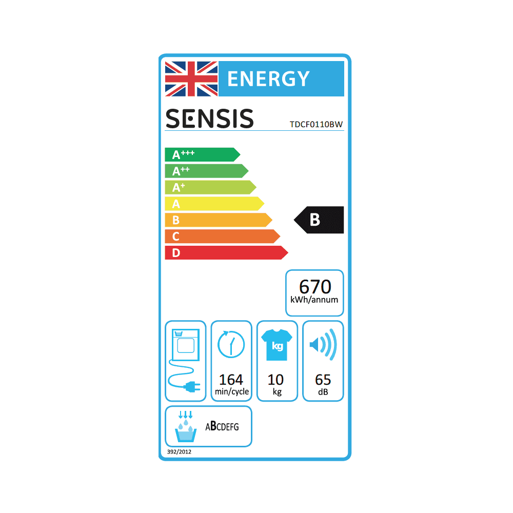 Sensis TDCF0110BW 10kg Condenser Tumble Dryer - White : Due 14th SEPTEMBER