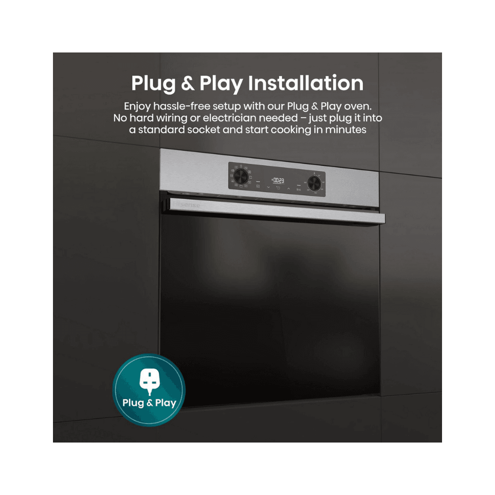 Hisense BI622AXPGUK Built In Electric Single Oven - Black & Stainless Steel