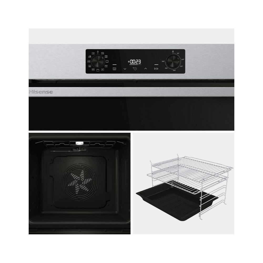 Hisense BI622AXPGUK Built In Electric Single Oven - Black & Stainless Steel