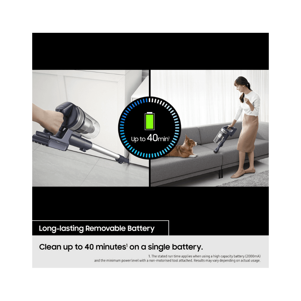 Samsung VS15A6031R4/EU Jet 60 Turbo Cordless Stick Vacuum Cleaner - 40 Minutes Run Time - Teal Violet