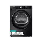 Hisense 3S Series DH3S802BB3 WiFi-enabled 8kg Heat Pump Tumble Dryer - Black :