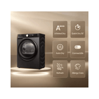 Hisense 3S Series DH3S802BB3 WiFi-enabled 8kg Heat Pump Tumble Dryer - Black :