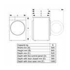 Hisense DH3S802DW3 Heat Pump Tumble Dryer : 8kg