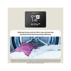 LG RHX5009TWB Heat Pump Tumble Dryer : 9kg : Series 5
