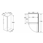 Bosch GSN36VWDGG Upright Freezer : H 186.2cm : Series 4