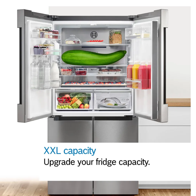 Bosch KFI96APEA American Style Fridge Freezer : H 183cm : Non Plumbed