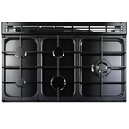 Rangemaster CL90DFPGBL/CM1: 90cm Duel Fuel Range Cooker : Black with Chrome Trim.