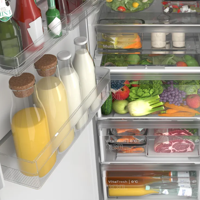 Bosch KSN36VLDGG Freestanding Upright Freezer . Stainless Steel : H 186.2cm :XXL Capacity