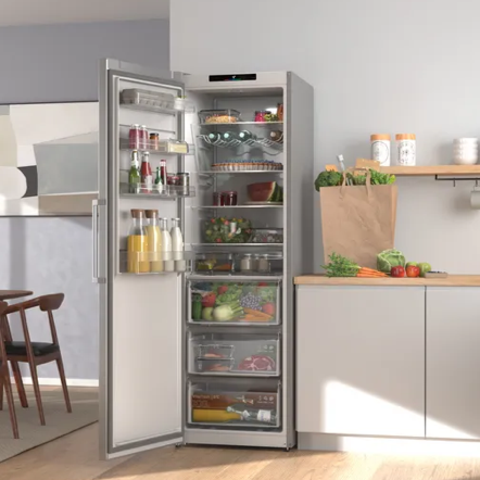 Bosch KSN36VLDGG Freestanding Upright Freezer . Stainless Steel : H 186.2cm :XXL Capacity