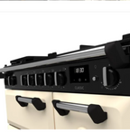 Rangemaster CL90DFPPCR/CM1 Classic 90 cm Dual Fuel Range Cooker : Pale Cream with Chrome.