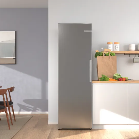 Bosch KSN36VLDGG Freestanding Upright Freezer . Stainless Steel : H 186.2cm :XXL Capacity