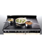 Rangemaster CL90EIPPCR/CM1 Classic 90cm Induction Range Cooker : Pale cream with Chrome Trim